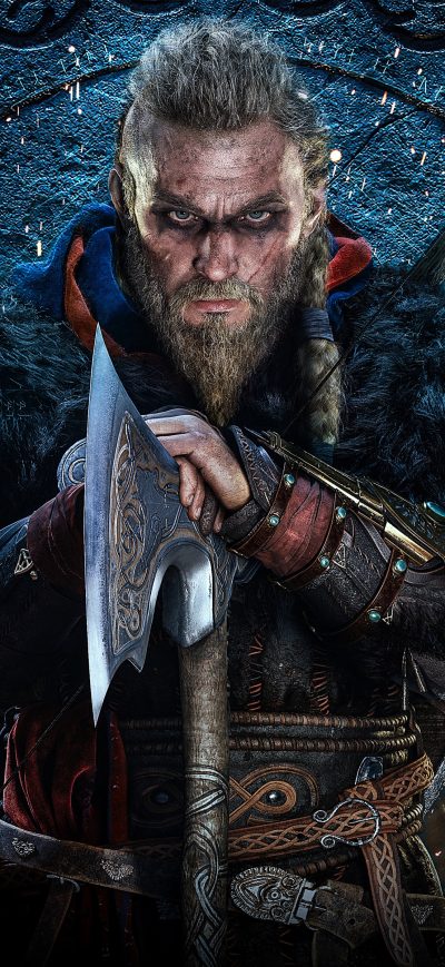 Fond d'écran iPhone Assassins Creed Valhalla Game 4k