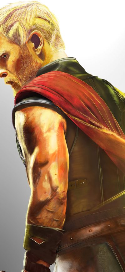 Fond d'écran iPhone Thor Ragnarok Digital Painting