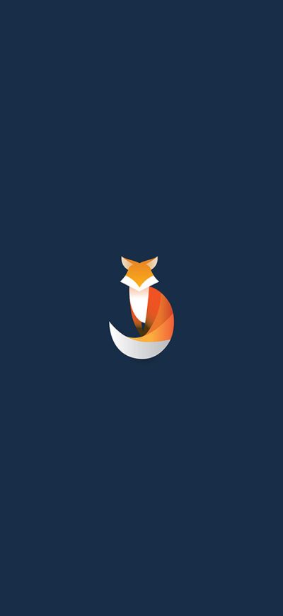 Fond d'écran Fox Logo Minimalism sur iPhone