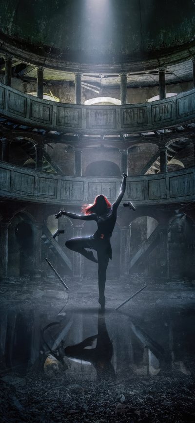 Fond d'écran iPhone Black Widow Dancing 4k