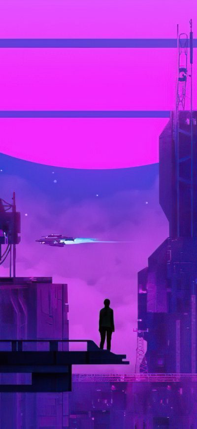 Fond d'écran iPhone City Nights 2049 5k
