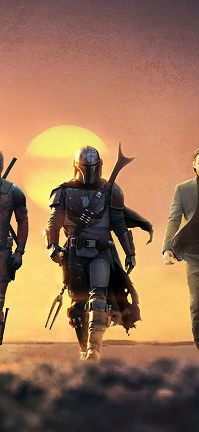 Fond d'écran iPhone Deadpool Mandalorian John Wick