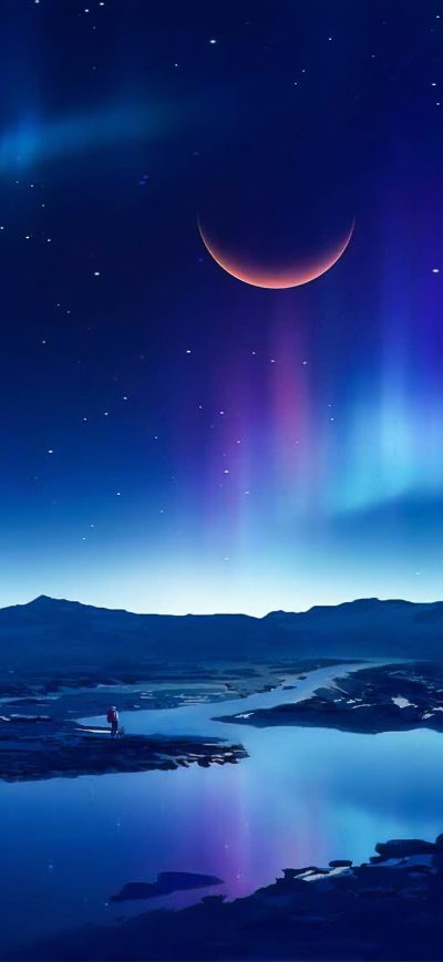 Fond d'écran iPhone Evening Starry Lights 4k