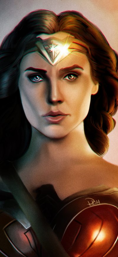 Fond d'écran iPhone Wonder Woman Gal Gadot Fanartwork