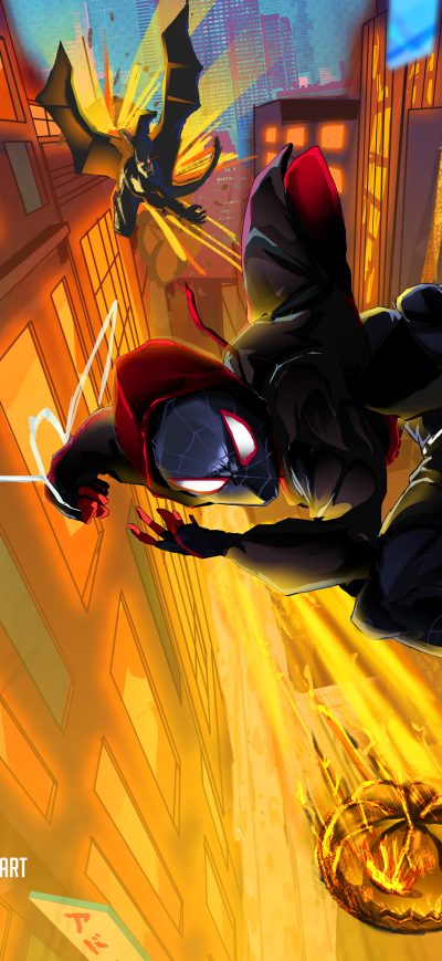 Fond d'écran iPhone Spiderman Into The Spiderverse Fan Made Poster
