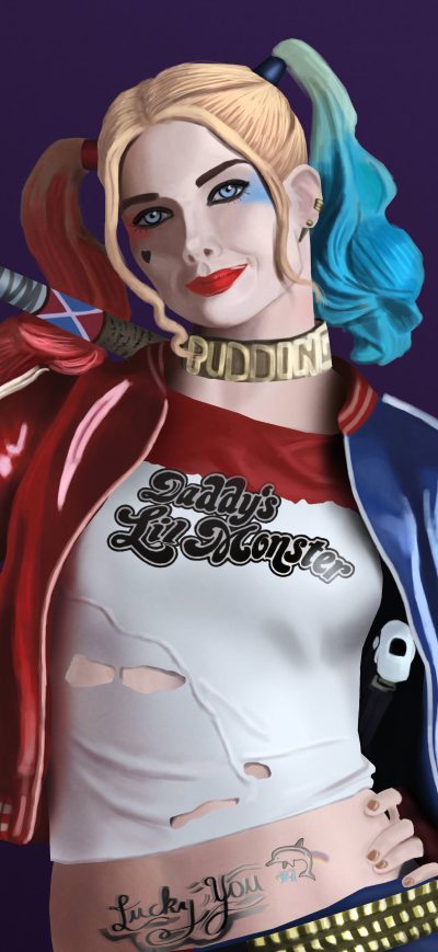 Fond d'écran Harley Quinn Fan Art 5k sur iPhone
