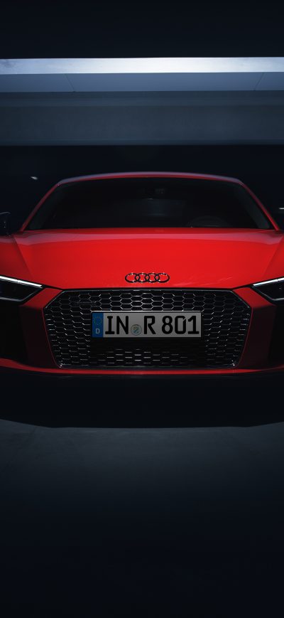 Fond d'écran iPhone Audi R8 V10 Plus 2018 Front Look 4k