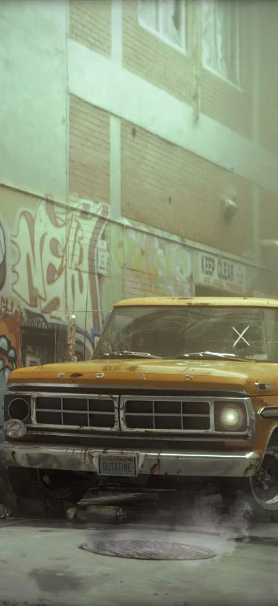 Fond d'écran iPhone New York Street Abonded Ford 4k