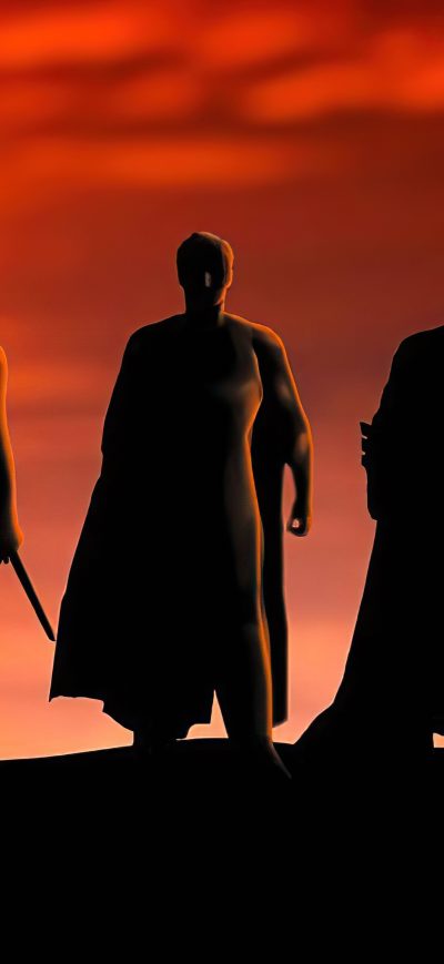 Fond d'écran iPhone Justice League Heroes Silhouette 5k