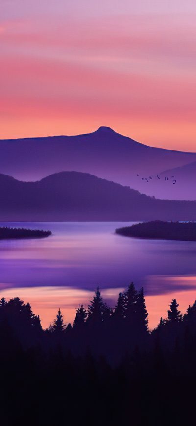 Fond d'écran iPhone Mystical Lake 4k