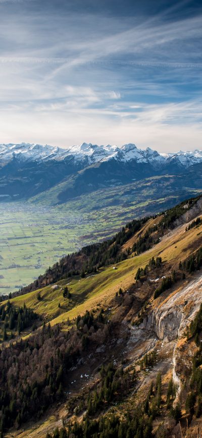 Fond d'écran iPhone Hoher Kasten Alps Valley 5k