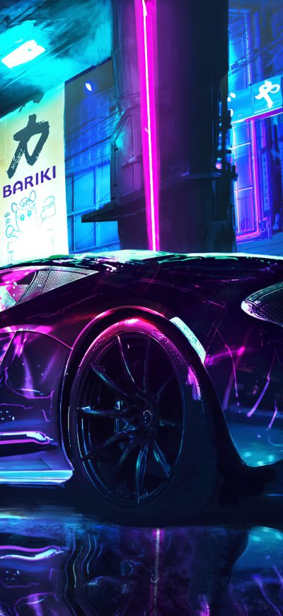 Fond d'écran iPhone Mclaren Cyberpunk Chrome Color 4k