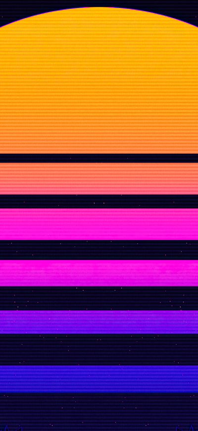 Fond d'écran iPhone Retrowave Sun 4k