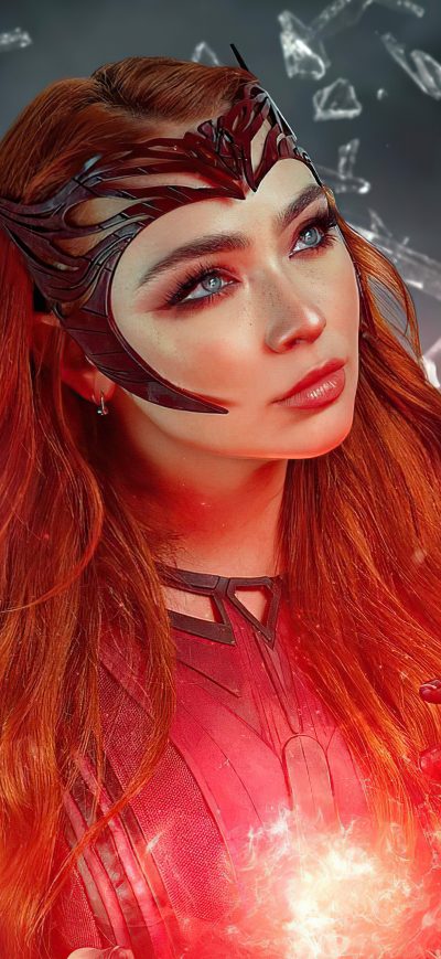 Fond d'écran iPhone The Scarlet Witch Cosplay 5k