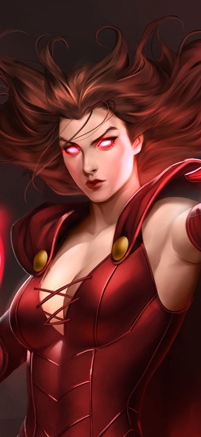 Fond d'écran iPhone Scarlet Witch 4K Art