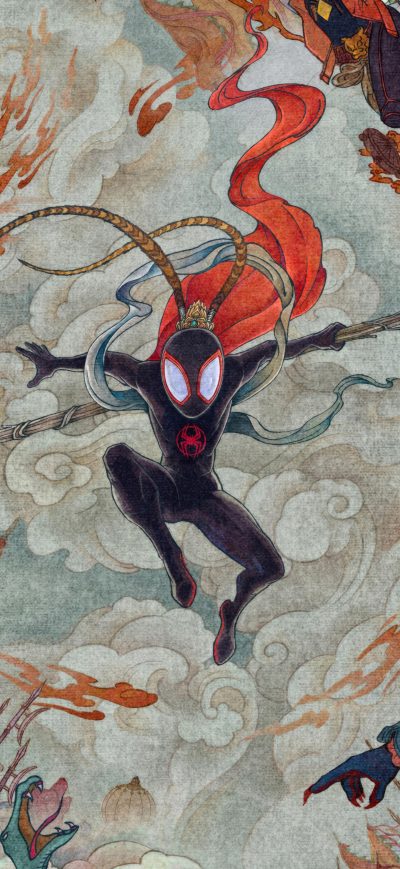 Fond d'écran iPhone 2023 Spider Man Across The Spider Verse Chinese Poster