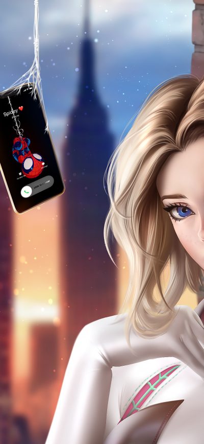 Fond d'écran iPhone Spider Gwen Fantasy Art