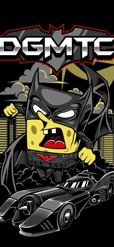 Fond d'écran iPhone Spongebob X Batman 5k
