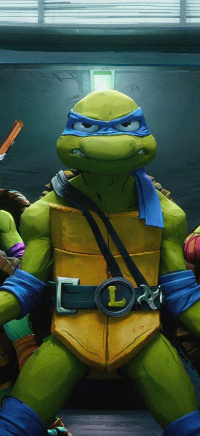 Fond d'écran iPhone Teenage Mutant Ninja Turtles Mutant Mayhem 2023