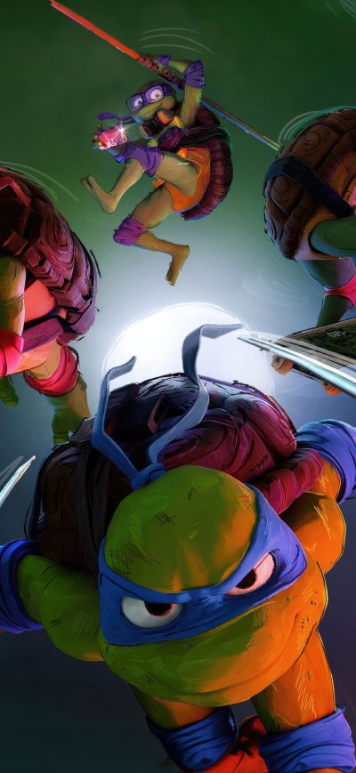 Fond d'écran iPhone Teenage Mutant Ninja Turtles Mutant Mayhem 4k