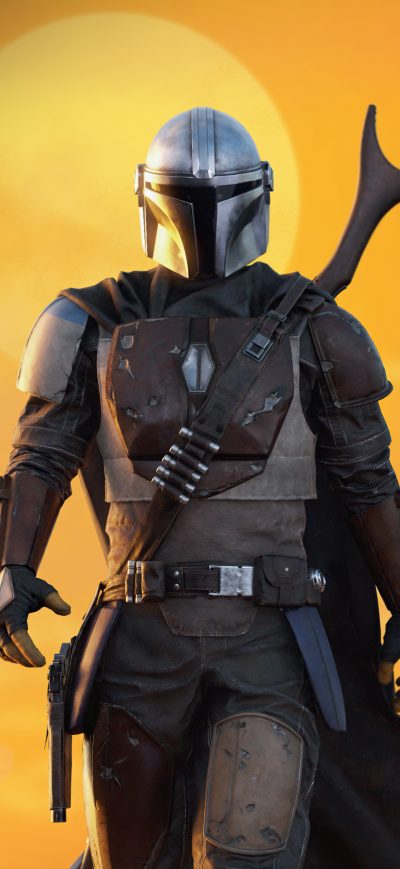 Fond d'écran iPhone Mandalorian Fan Art 5k