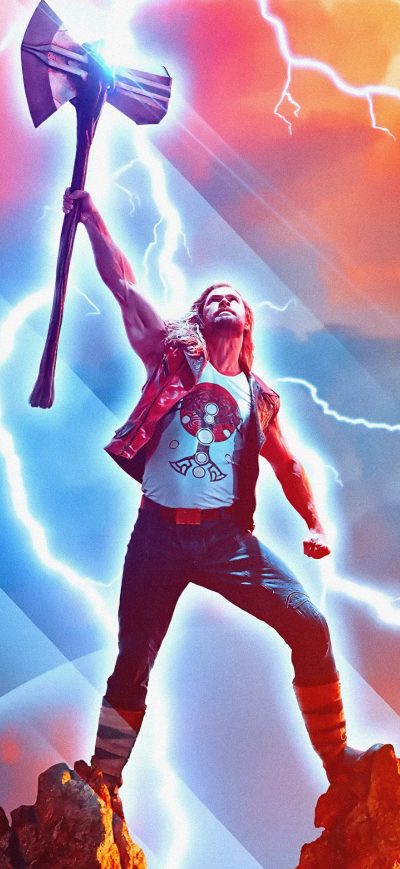 Fond d'écran iPhone Thor Love And Thunder Poster 8k