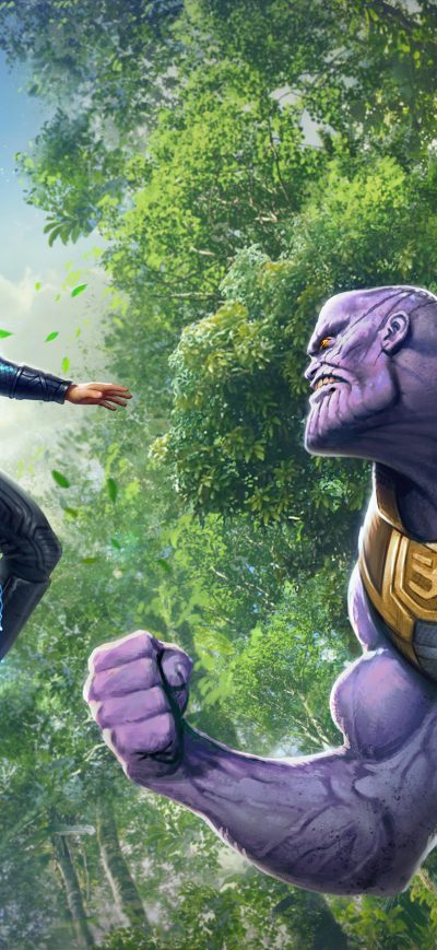 Fond d'écran iPhone Thor Vs Thanos 4k