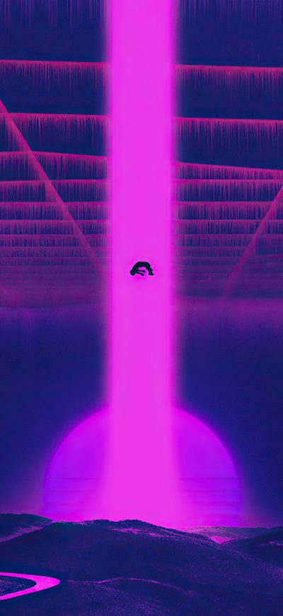 Fond d'écran iPhone Vaporwave Falling Down 4k