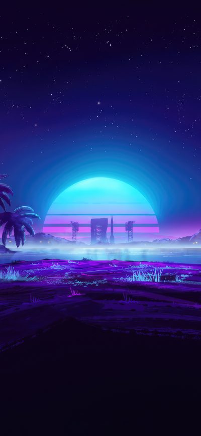 Fond d'écran iPhone Vaporwave 5k