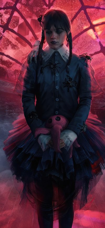 Fond d'écran iPhone Jenna Ortega As Wednesday Addams
