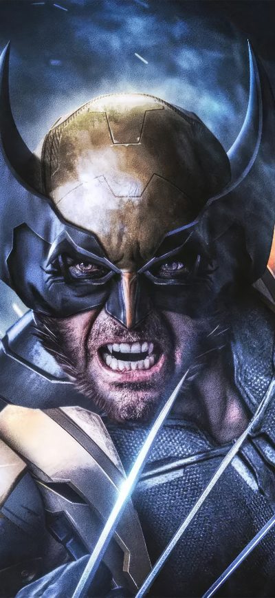 Fond d'écran iPhone Hugh Jackman Wolverine 4k