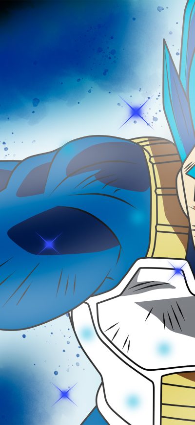 Fond d'écran iPhone Anime Dragon Ball Super Vegeta SSJ Blue Full Power