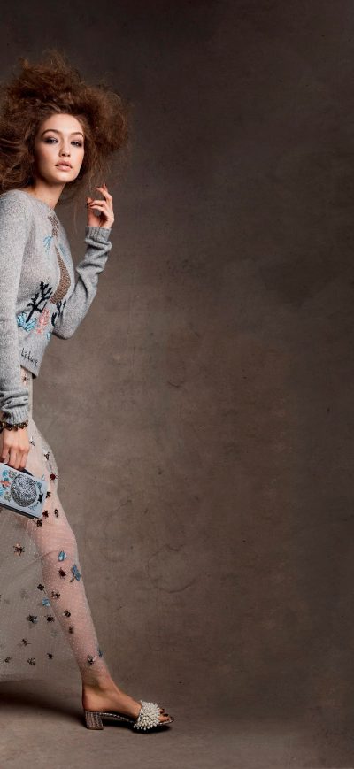 Fond d'écran Gigi Hadid Vogue US 2017 sur iPhone