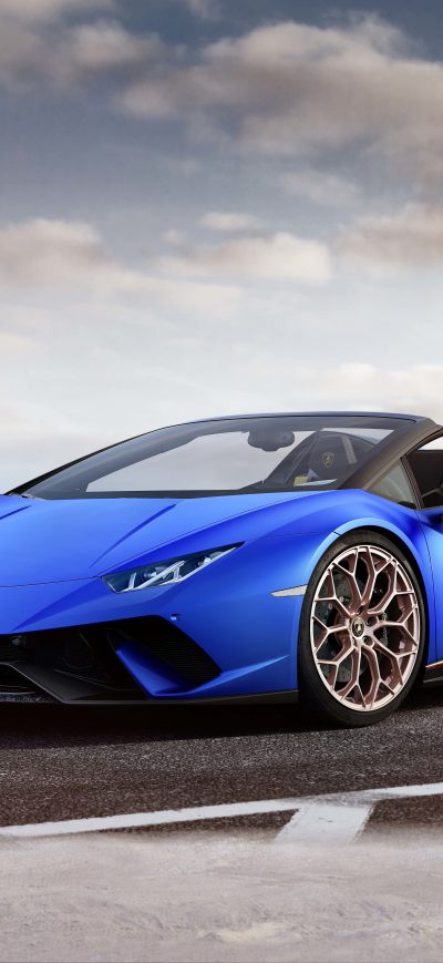 Fond d'écran iPhone Lamborghini Huracan Performante Spyder 2018 12k