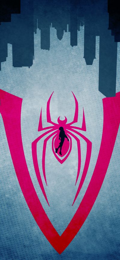 Fond d'écran iPhone Spiderman Into The Spiderverse Illustrated Poster