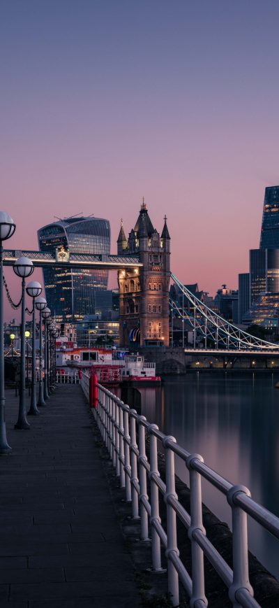 Fond d'écran iPhone London England Tower Bridge Thames River Cityscape Urban