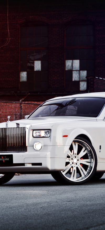 Fond d'écran White Rolls Royce sur iPhone
