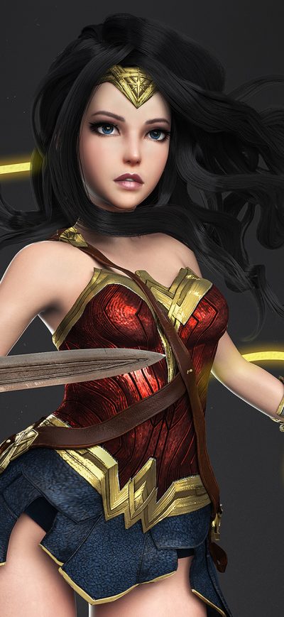 Fond d'écran iPhone Wonder Woman Digital Artwork 3D