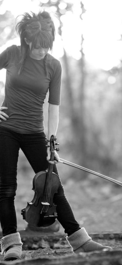 Fond d'écran iPhone Lindsey Stirling Monochrome