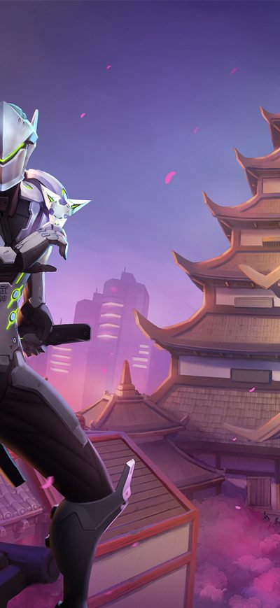 Fond d'écran iPhone Genji Overwatch Fanart