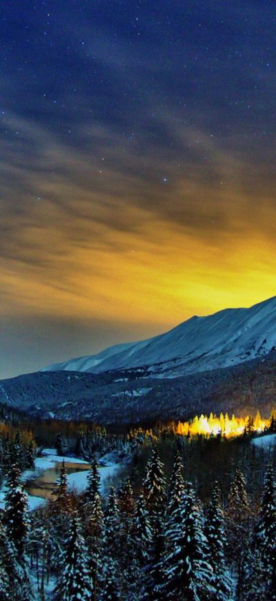 Fond d'écran Alaska Winter Nights sur iPhone