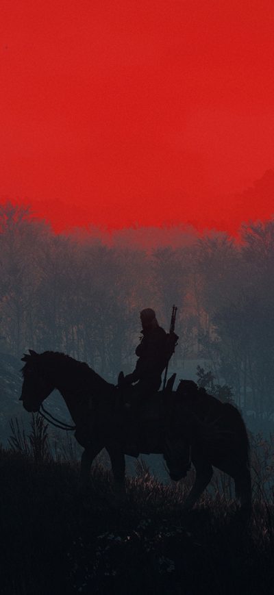 Fond d'écran iPhone The Witcher 3 Geralt Silhouette