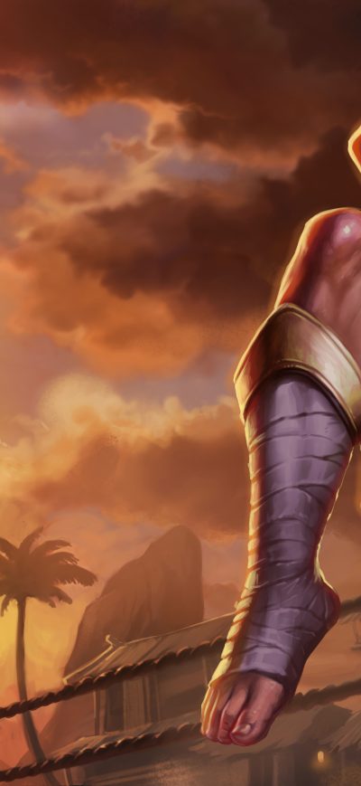 Fond d'écran iPhone Muay Thai Lee Sin Splash Art 5k