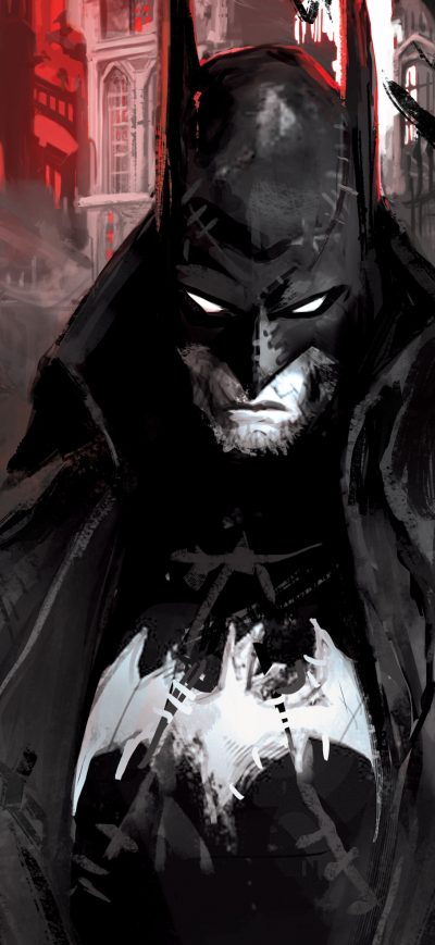 Fond d'écran iPhone Batman Gotham Paint Art