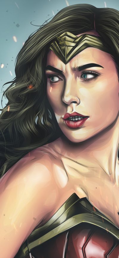 Fond d'écran iPhone Wonder Woman Drawing Art