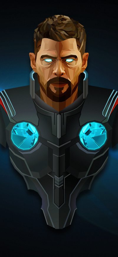 Fond d'écran iPhone Thanos Lowpoly Minimalism