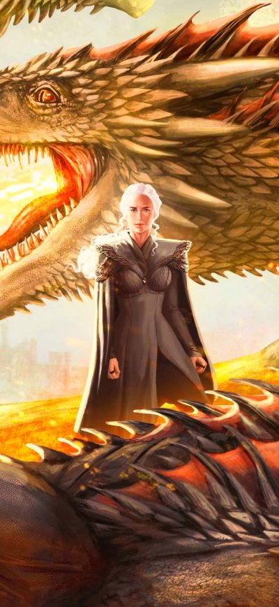 Fond d'écran iPhone Mother Of Dragons Artwork