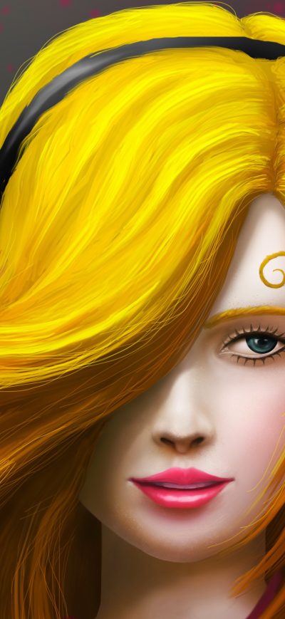 Fond d'écran iPhone Painting Art Girl Headphones