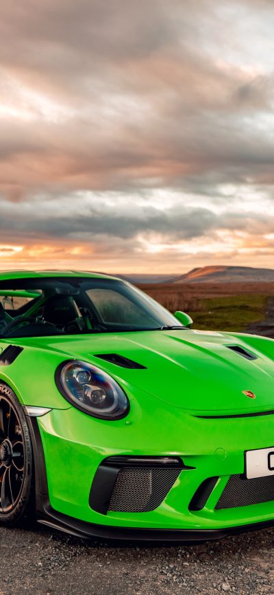 Fond d'écran iPhone Porsche 911 2018 GT3 RS Green