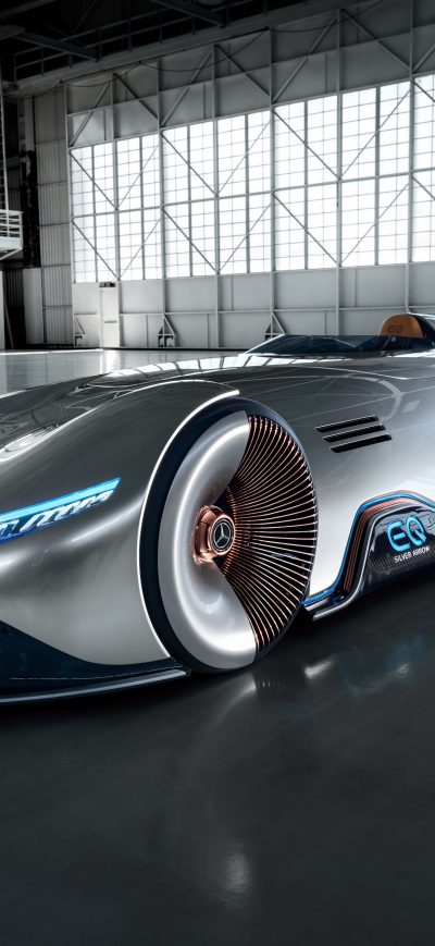 Fond d'écran iPhone Mercedes Benz Vision EQ Silver Arrow 2018